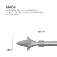 Endstücke für Stilgarnitur 2er Silber Lilie