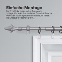 Endstücke für Stilgarnitur 2er Silber Lilie