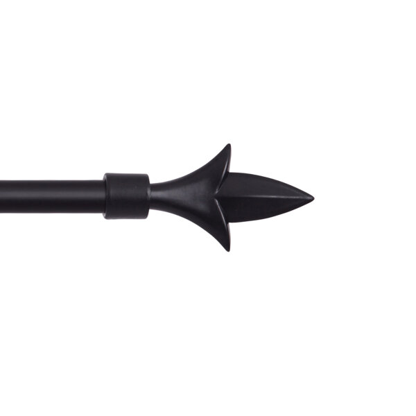 Endstücke für Stilgarnitur 2er Schwarz Lilie