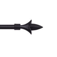 Endstücke für Stilgarnitur 2er Schwarz Lilie