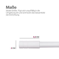 Endstücke für Stilgarnitur 2er Weiß Zylinder