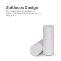 Endstücke für Stilgarnitur 2er Weiß Zylinder