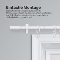 Endstücke für Stilgarnitur 2er Weiß Zylinder