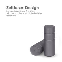 Endstücke für Stilgarnitur 2er Silber Zylinder