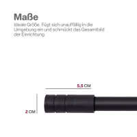 Endstücke für Stilgarnitur 2er Schwarz Zylinder