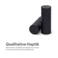 Endstücke für Stilgarnitur 2er Schwarz Zylinder