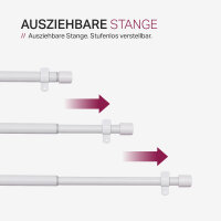 Stilgarnitur ausziehbar - 120-220cm Weiß