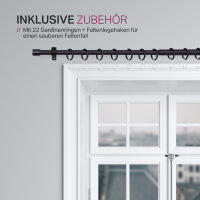 Stilgarnitur ausziehbar - 120-220cm Schwarz