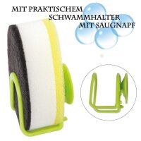 Schwamm 3er Pack mit Saugnapfhalter