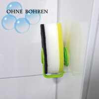 Spülschwamm 3er Pack mit Saugnapfhalter