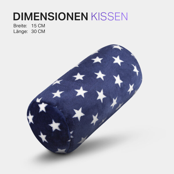 Nackenrolle Blau Sterne