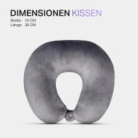 Nackenrolle / Hörnchen Grau Nackenhörnchen