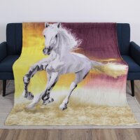 Kuscheldecke 150x200cm mit brillantem Fotodruck - Pferd