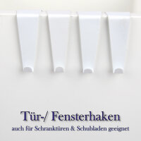 Fenster- und Türhaken, 4er Set - 5x2x2cm