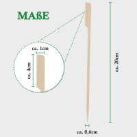 Holzspieß BBQ / Schaschlickspieß, 20cm 50er Pack ( 50 Stück ) (R)