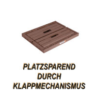 Faltbare Klappbox in Holzoptik - 60cm x 40cm ( 6422 )