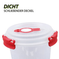 Frischhaltebox mit Deckel - Fresh System 0,64 Liter - Joghurt Dose - Rot