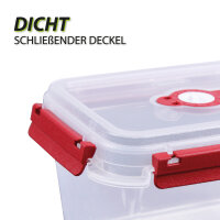 Frischhaltebox mit Deckel - Fresh System 2 Liter - Brotdose mit Trenner - Rot