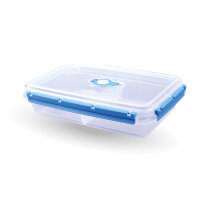 Frischhaltebox mit Deckel - Fresh System 2 Liter - Brotdose mit Trenner - Blau