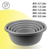 Schüssel 5er Set - Grau