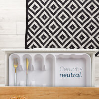 Besteckkasten 33,5x26x4,5cm - Weiß ausziehbar