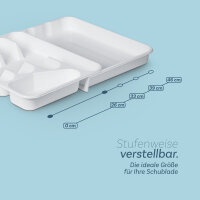 Besteckkasten 33,5x26x4,5cm - Weiß ausziehbar