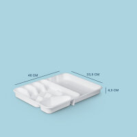 Besteckkasten Weiß ausziehbar