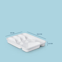 Besteckkasten 33,5x26x4,5cm - Weiß