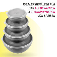 Vorratsdosen 4er Set "rund" - Grau