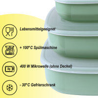 Vorratsdosen 3er Set "eckig" - Grün