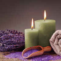 Stumpenkerzen Rustikal Olive Ø7cm x 12cm