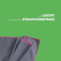 Sporttuch gerollt "grau" farbige Biese 40x80 cm - Pink