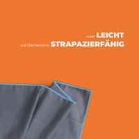 Sporttuch gerollt "grau" farbige Biese 40x80 cm - Blau