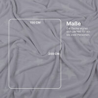 Kuscheldecke "Cashmere Touch" Glow in the Dark 150x200cm - Sterne (R)