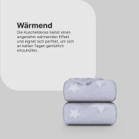Kuscheldecke "Cashmere Touch" Glow in the Dark 150x200cm - Sterne