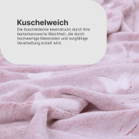 Kuscheldecke "Cashmere Touch" Glow in the Dark 150x200cm - Schmetterling