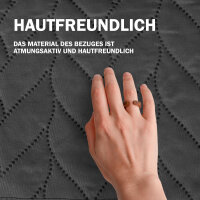 Bett- und Sofaüberwurf - Tagesdecke - 140cm x 210cm - Schwarz (R)