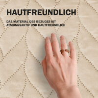 Bett- und Sofaüberwurf - Tagesdecke - 140cm x 210cm - Creme (R)