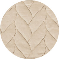 Bett- und Sofaüberwurf - Tagesdecke - 140cm x 210cm - Creme (R)
