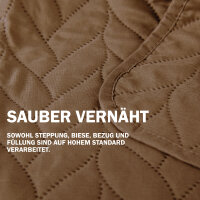 Bett- und Sofaüberwurf - Tagesdecke - 140cm x 210cm - Braun (R)