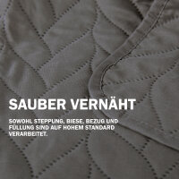 Bett- und Sofaüberwurf - Tagesdecke - 220cm x 240cm - Anthrazit