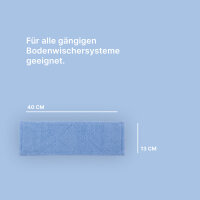 Bodenwischer Ersatzbezug blau 44x15cm, Mikrofaser