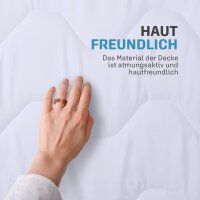 4 Jahreszeitenbett mit blauer Biese 140x200cm