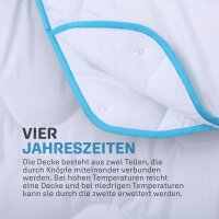 4 Jahreszeitenbett mit blauer Biese 140x200cm