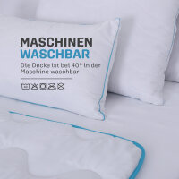 4 Jahreszeitenbett mit blauer Biese 140x200cm