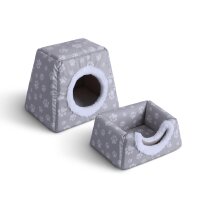 Katzenhöhle / Katzenbett - 2 in 1 Taupe (R)