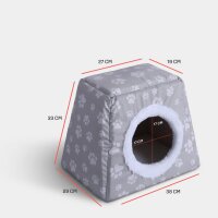 Katzenhöhle / Katzenbett - 2 in 1 Taupe (R)