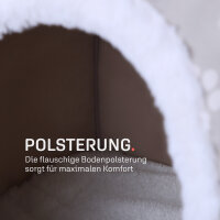 Katzenhöhle / Katzenbett - 2 in 1 Taupe (R)
