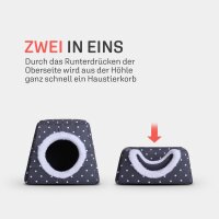 Katzenhöhle / Katzenbett - 2 in 1 Dunkelgrau (R)