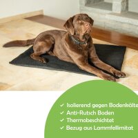 Wärmematte für Haustiere 70cm x 100cm Schwarz